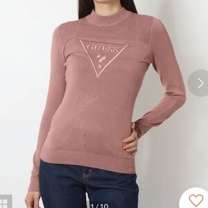 Guess Mauve Crew Neck Sweater
